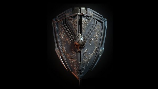 simple background,shield