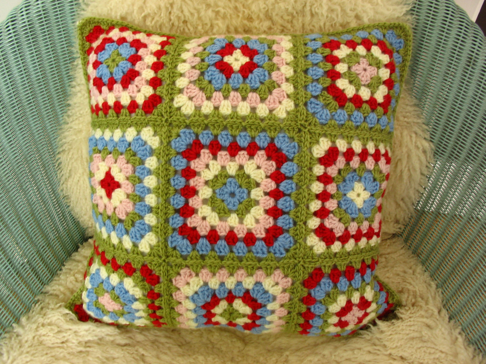 háčkování, polštář, afghánský, Cath, polštář, Grannysquares, Kidston