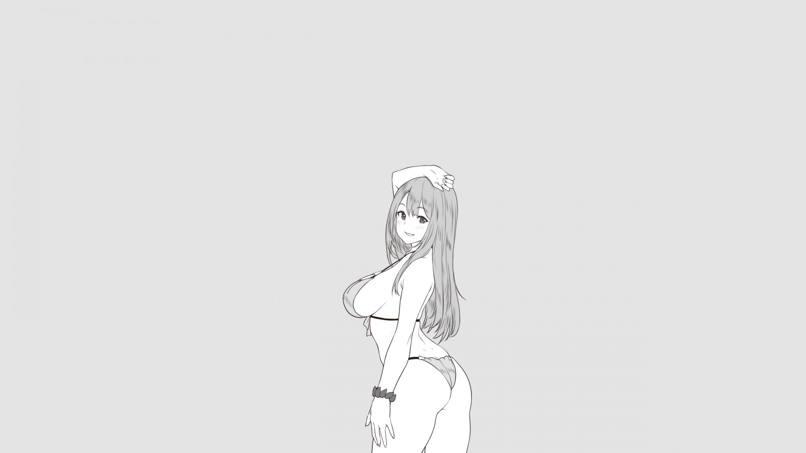 digital art, artwork, anime girls, boobs