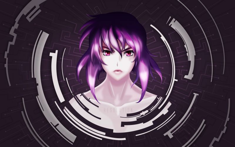 illustration, eyes, anime, face, space, symmetry illustration, eyes, anime, face, space, symmetry