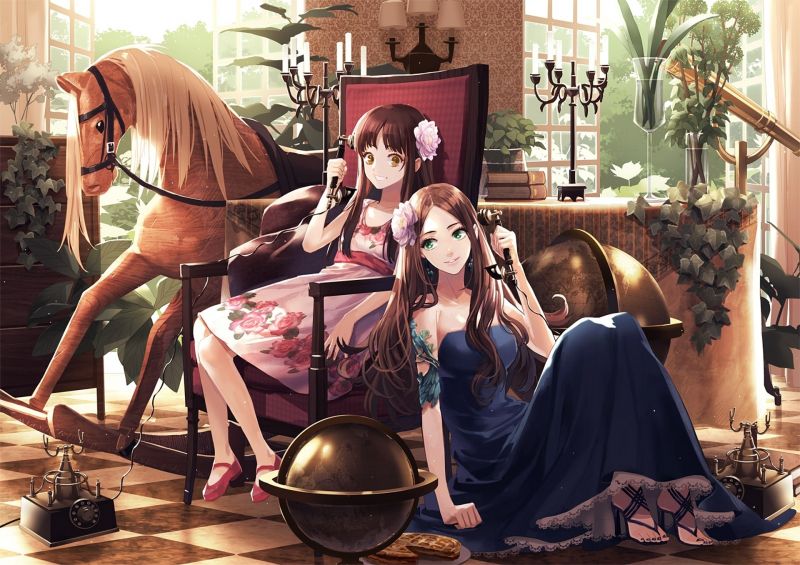 1920x1356 px,Asrt,filles,original,chambre,vecteur