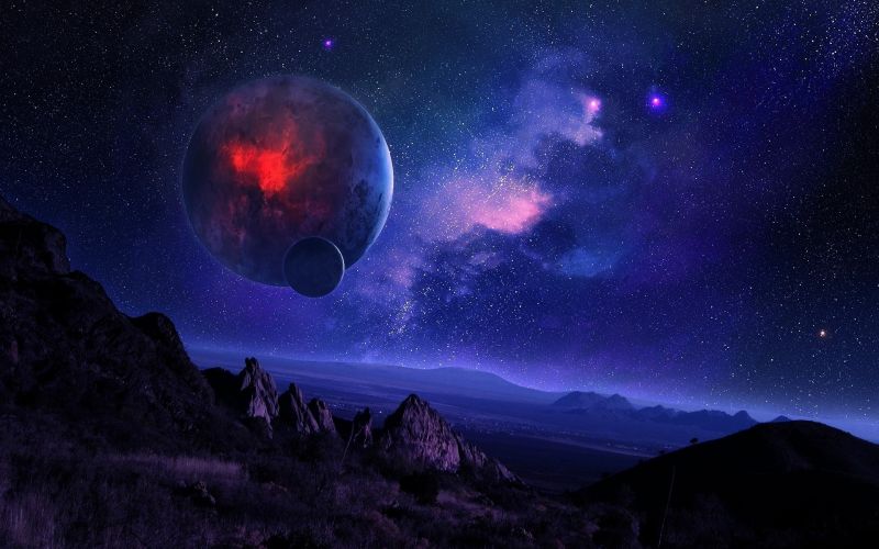 noc, planeta, prostor, měsíční svit, Příroda, Země noc, planeta, prostor, měsíční svit, Příroda, Země