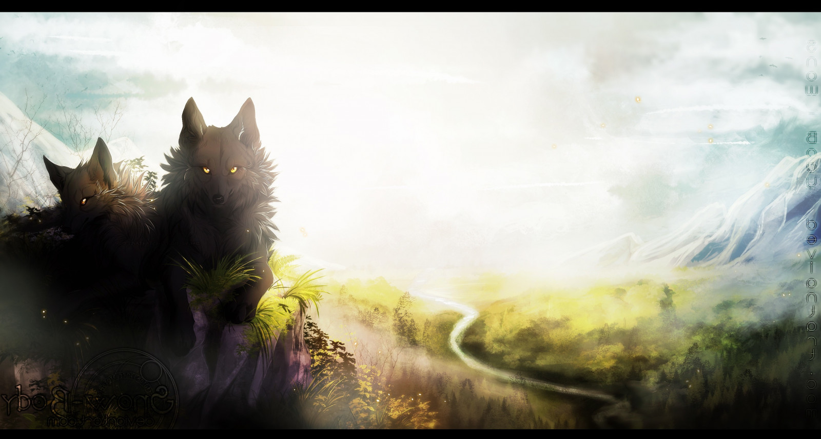 sollys, træer, bjerge, dyr, afspejling, himmel, planter, skyer, morgen, flod, ulv, mørke, billede, skærmbillede, atmosfærisk fænomen, computer tapet, 3863x2068 px