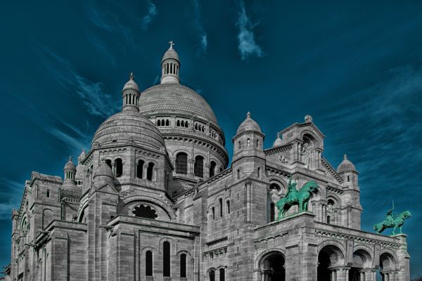 Paris,church,France,sky,HDR
