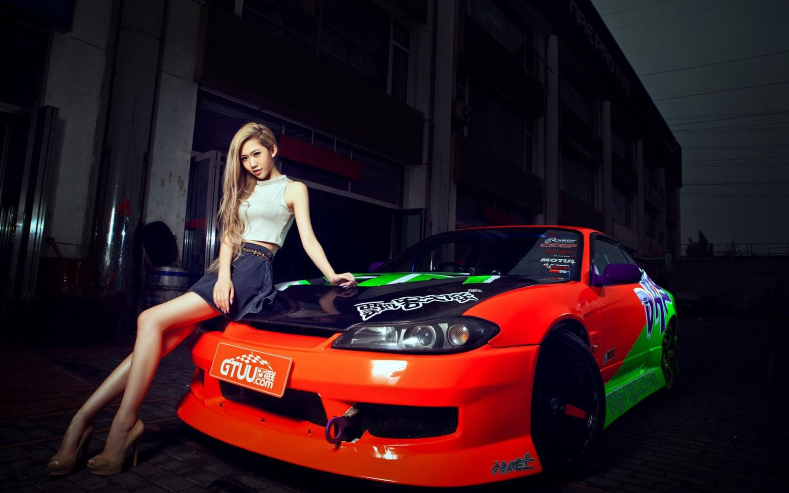 ženy, model, dlouhé vlasy, auto, nohy, asijský, vozidlo, ženy s automobily, Nissan, Honda, JDM, sportovní auto, závodění, výkon auta, Silvia, kolo, superauto, pozemní vozidla, automobilového designu, automobil make, auto závodní, nárazník