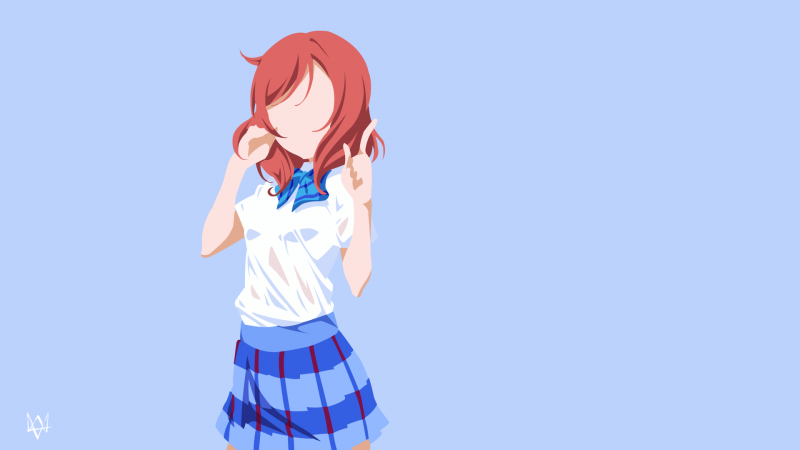anime, anime girls, minimalism, Love Live, illustration, cartoon anime, anime girls, minimalism, Love Live, illustration, cartoon