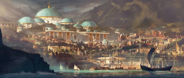water,world,ART,boat,city,morning