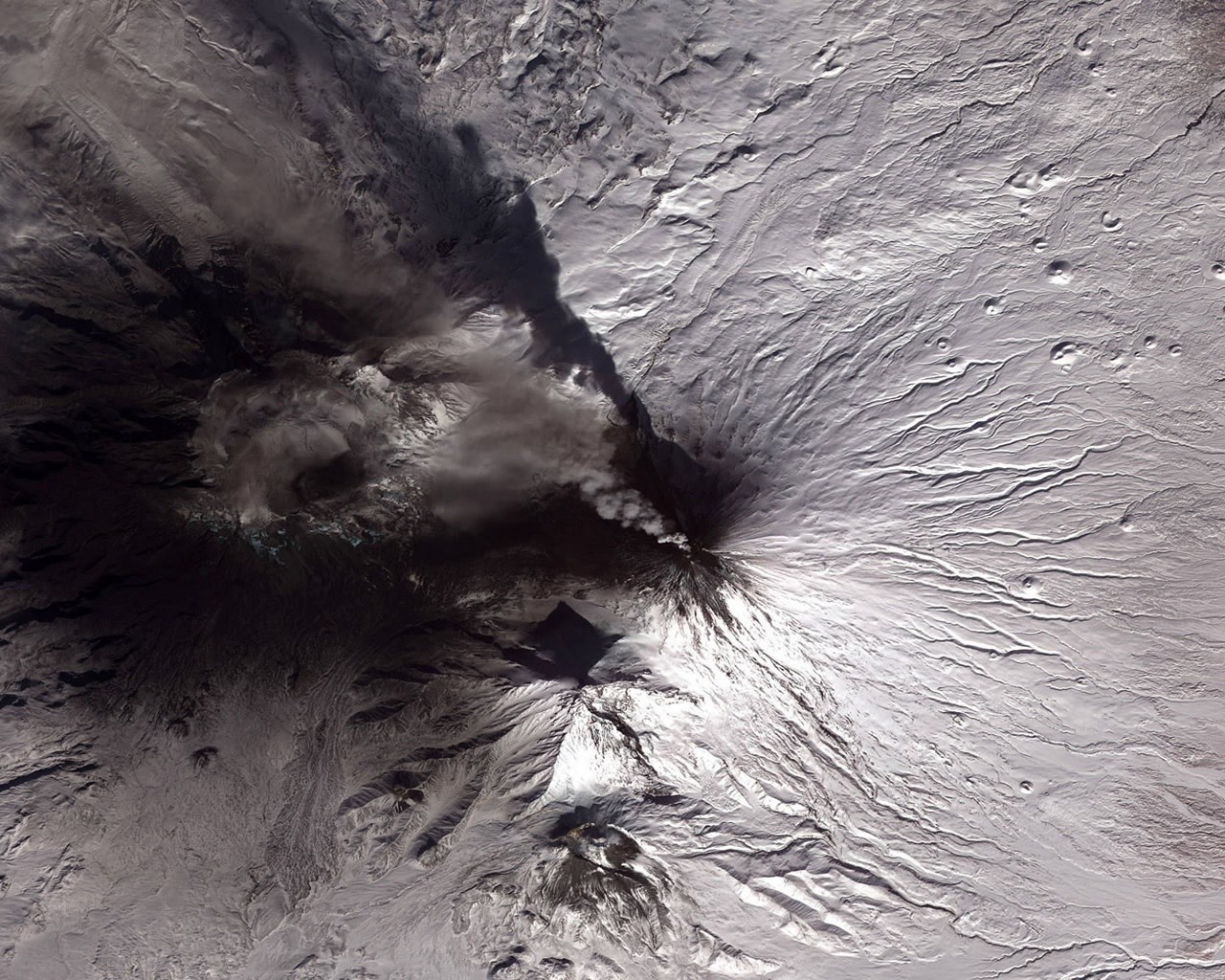 Wallpaper rock, space, snow, winter, stars, closeup, telescope