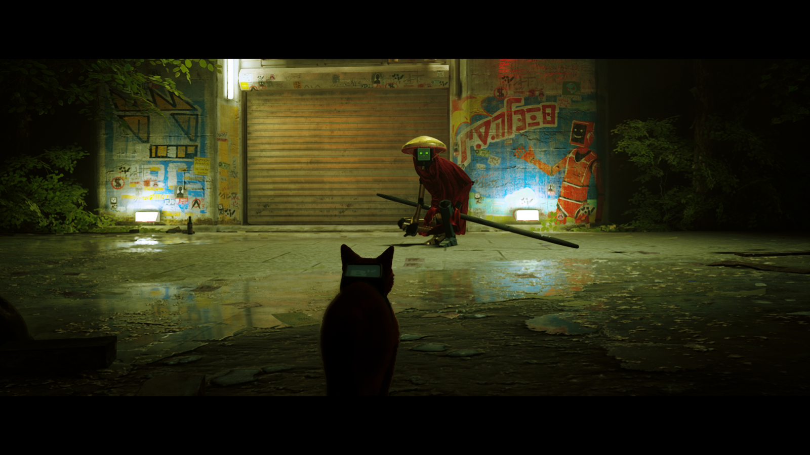 zbloudilý, kočky, robot, město, futurismus, futuristický, zvěř