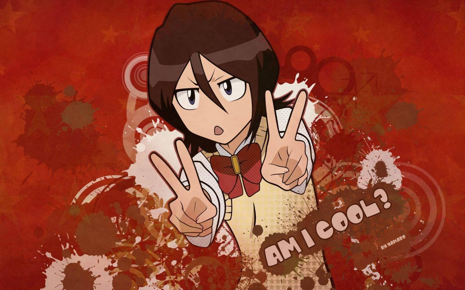 ilustrare, anime, brunetă, degete, ARTĂ, fată, gest