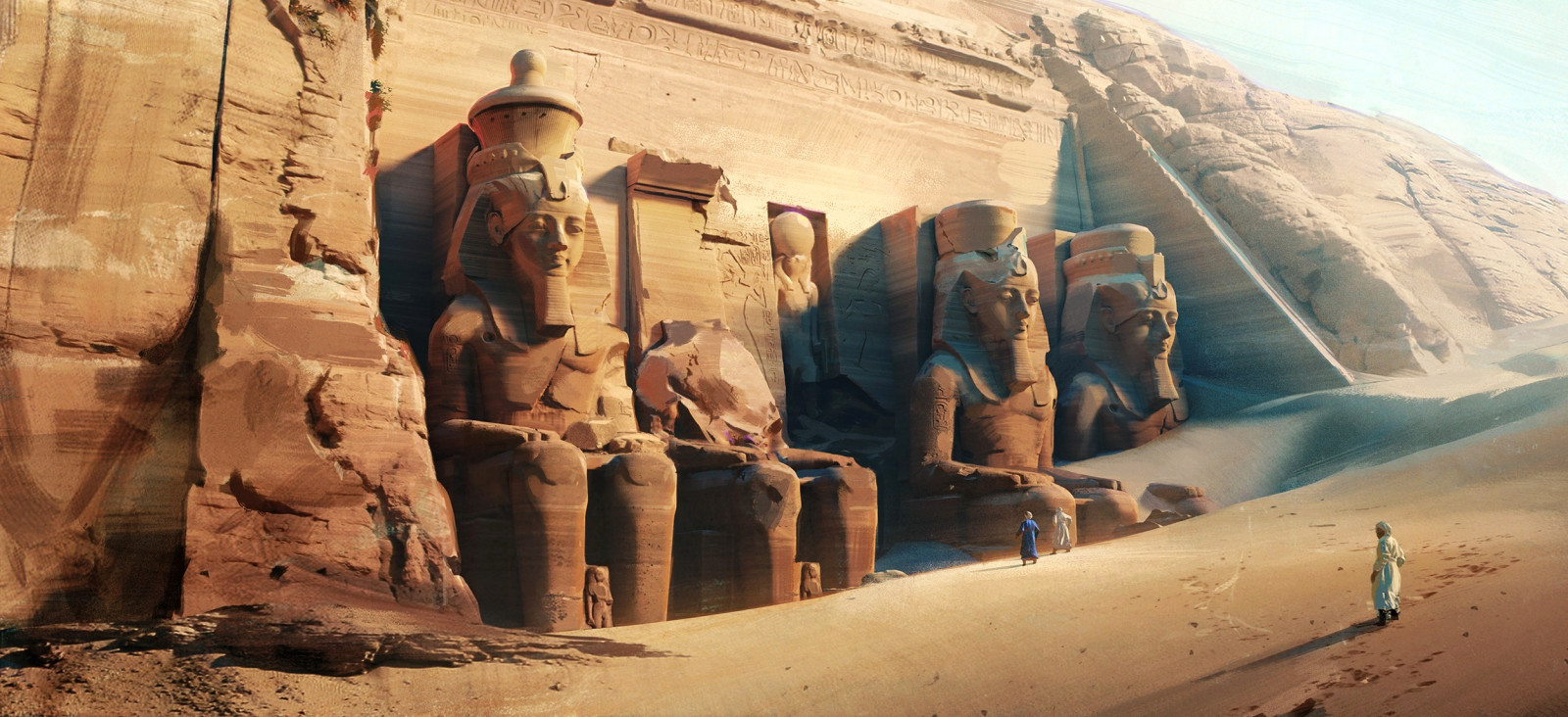 Wallpaper : Timothy Rodriguez, Abu Simbel, desert, temple 2500x1145 ...