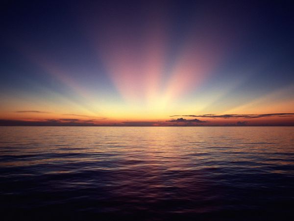 sunlight, landscape, sunset, sea, sky, beach