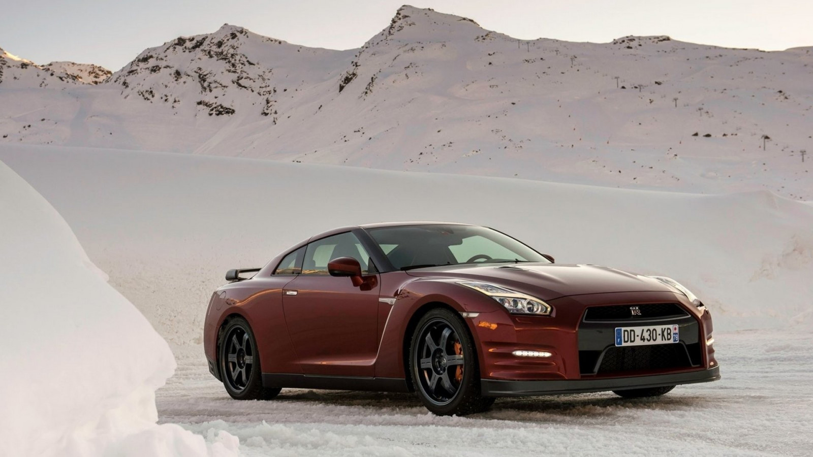 차, 겨울, 차량, 닛산, 스포츠카, 닛산 GT R, 쿠페, 고성능 차, 바퀴, 초차, 1920x1080px, 육상 차량, 자동차 디자인, 자동차 외장, 자동차 제조, 고급 차량