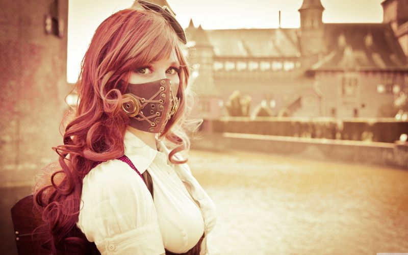ženy, model, portrét, bílý, ryšavý, cosplay ženy, model, portrét, bílý, ryšavý, cosplay