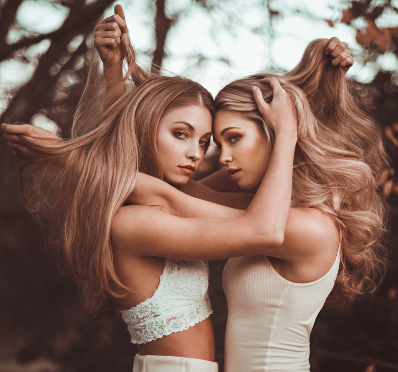 ženy,model,dlouhé vlasy,two women,blondýnka