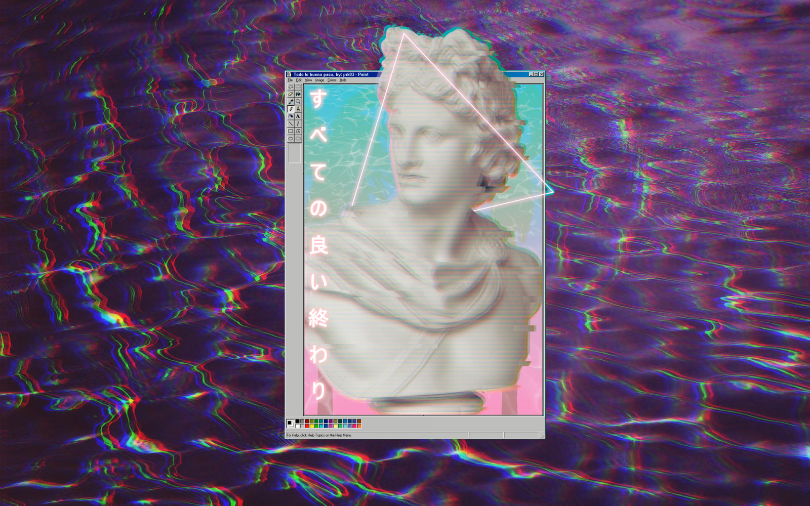 vaporwave, statue