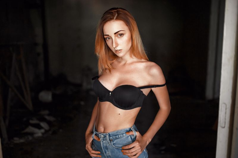 ženy, model, portrét, při pohledu na diváka, ryšavý, hnědé oči