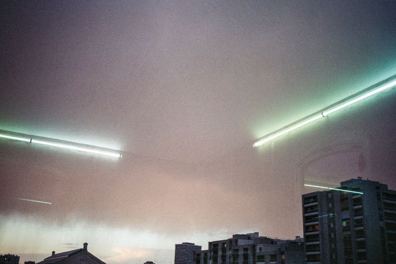 nebe, atmosféra, mrak, noc, světlo, strop