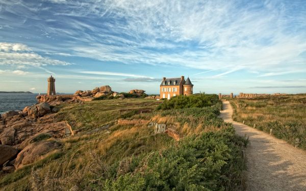 landscape, sea, architecture, hill, rock, nature