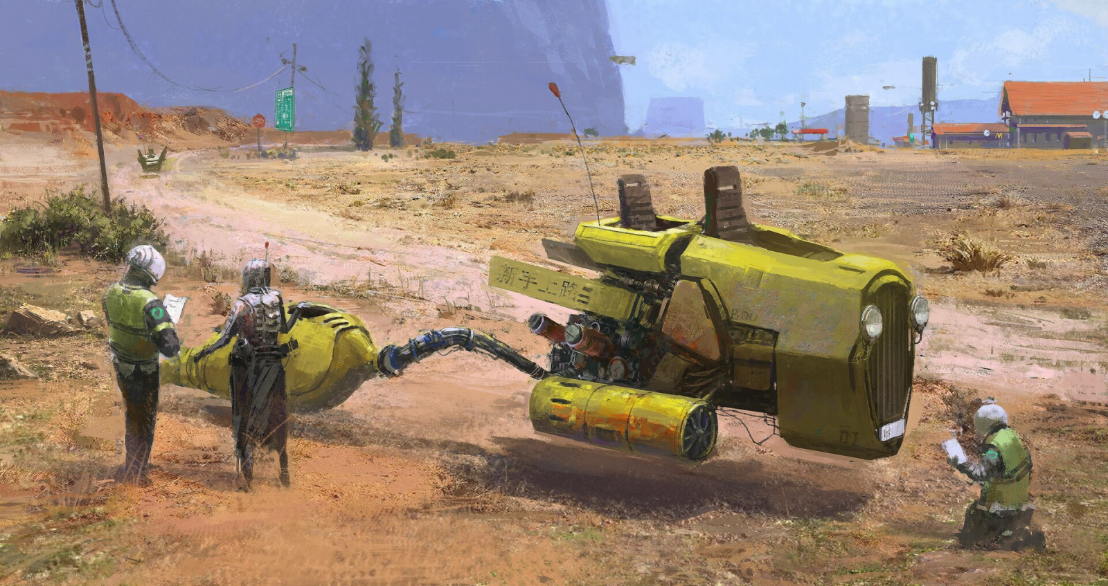 Pengwei Deng, science fiction, køretøj, kunstværk, futuristisk, ArtStation