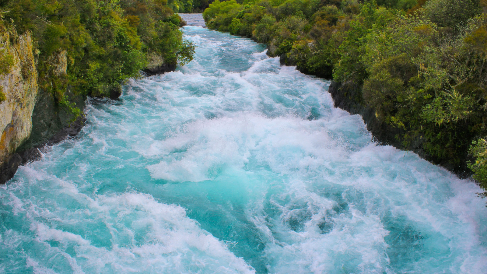 landskab, vandfald, vand, natur, flod, strøm, New Zealand, naturreservat, Huka Falls, træ, vandløb, Hurtig, bæk, 3840x2160 px, Wasserfall, krop af vand, vand funktion, Arroyo, vandressourcer, biflod