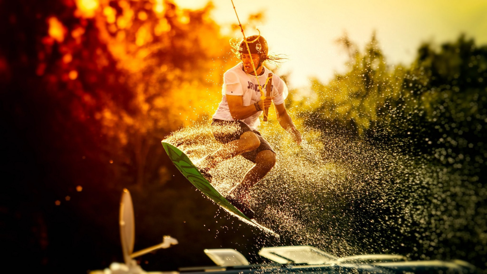 Sonnenlicht, Fotografie, Wakeboarding, 2048x1152 px