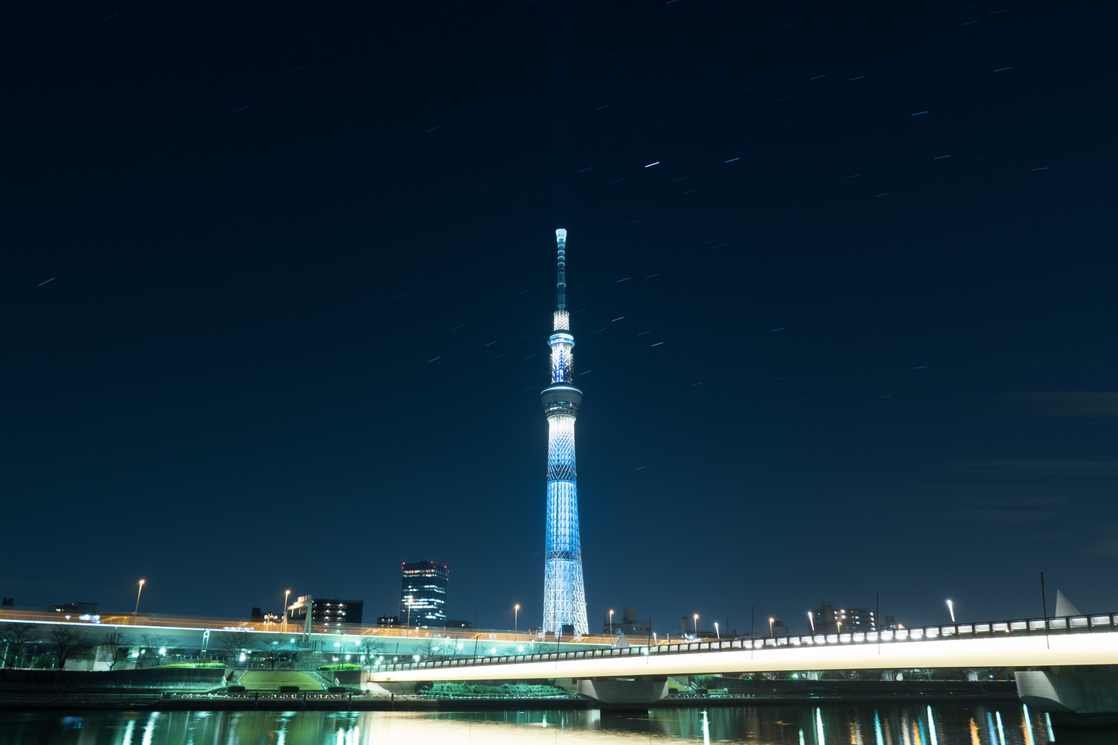 Japan, bybilledet, nat, arkitektur, afspejling, himmel, skyline, skyskraber, tårn, bro, horisont, skumring, Pen, Tokyo, Olympus, Jp, Skytree, belyst, belysning, iki, milepæl, Tokyo Skytree, 12mmf20, mzuiko, penf, ZUIKO, mzuikodigitaled12mmf20, Sakurabashi, atmosfære af jord