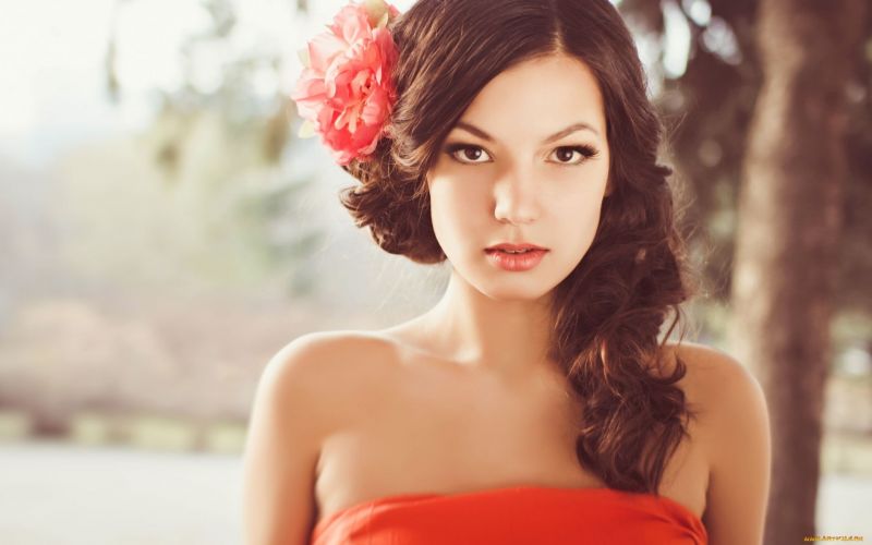 model, portrét, dlouhé vlasy, Červené, ženy venku, bruneta model, portrét, dlouhé vlasy, Červené, ženy venku, bruneta
