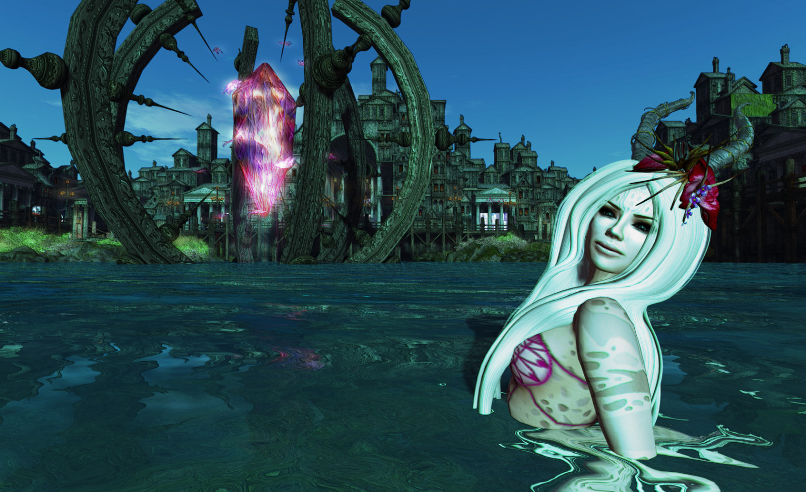 život, světlo, stín, lidé, žena, UMĚNÍ, voda, dívka, krása, móda, ženský, temný, fotografování, fotografie, 3D, model, ženský, avatar, GIMP, kouzlo, SL, člověk, fantazie, druhý život, Virtuální, blondýnka, přitažlivý, druhý, osamělý, faire, půvabný, mořská panna, sim, FF, Ohnivá bouře, relayforlife, windlight, fantasyfaire, lumipro