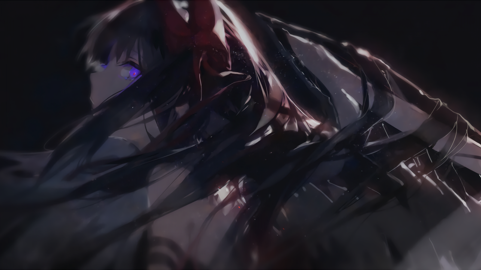 Anime, Mahou Shoujo Madoka Magica, Akemi Homura, Manga, Dunkelheit, Bildschirmfoto, Computer-Tapete