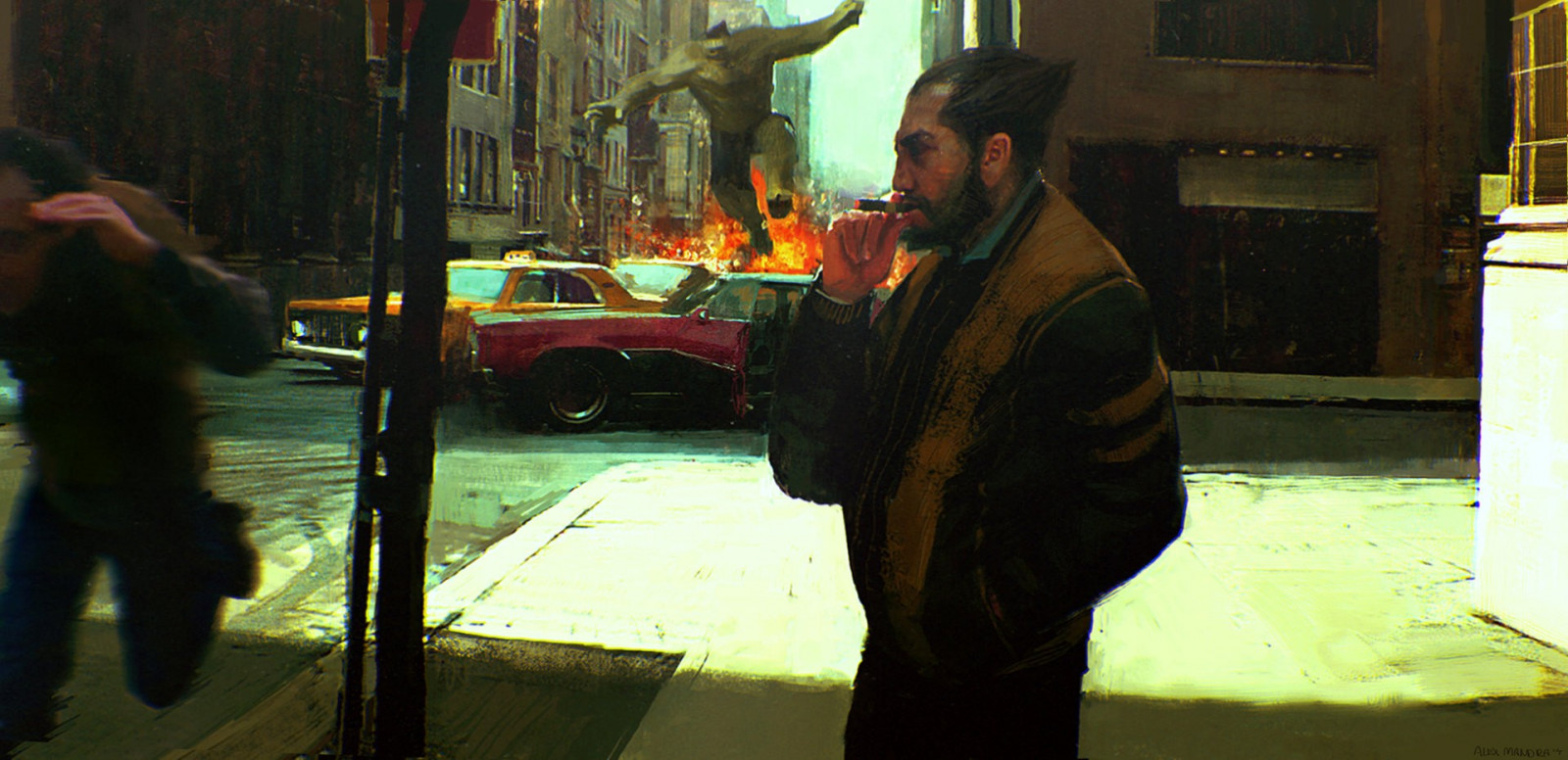 chrám, ulice, silnice, Marvel Comics, infrastruktura, Alexander Mandradjiev, UMĚNÍ, barva, fotografie, film, obraz