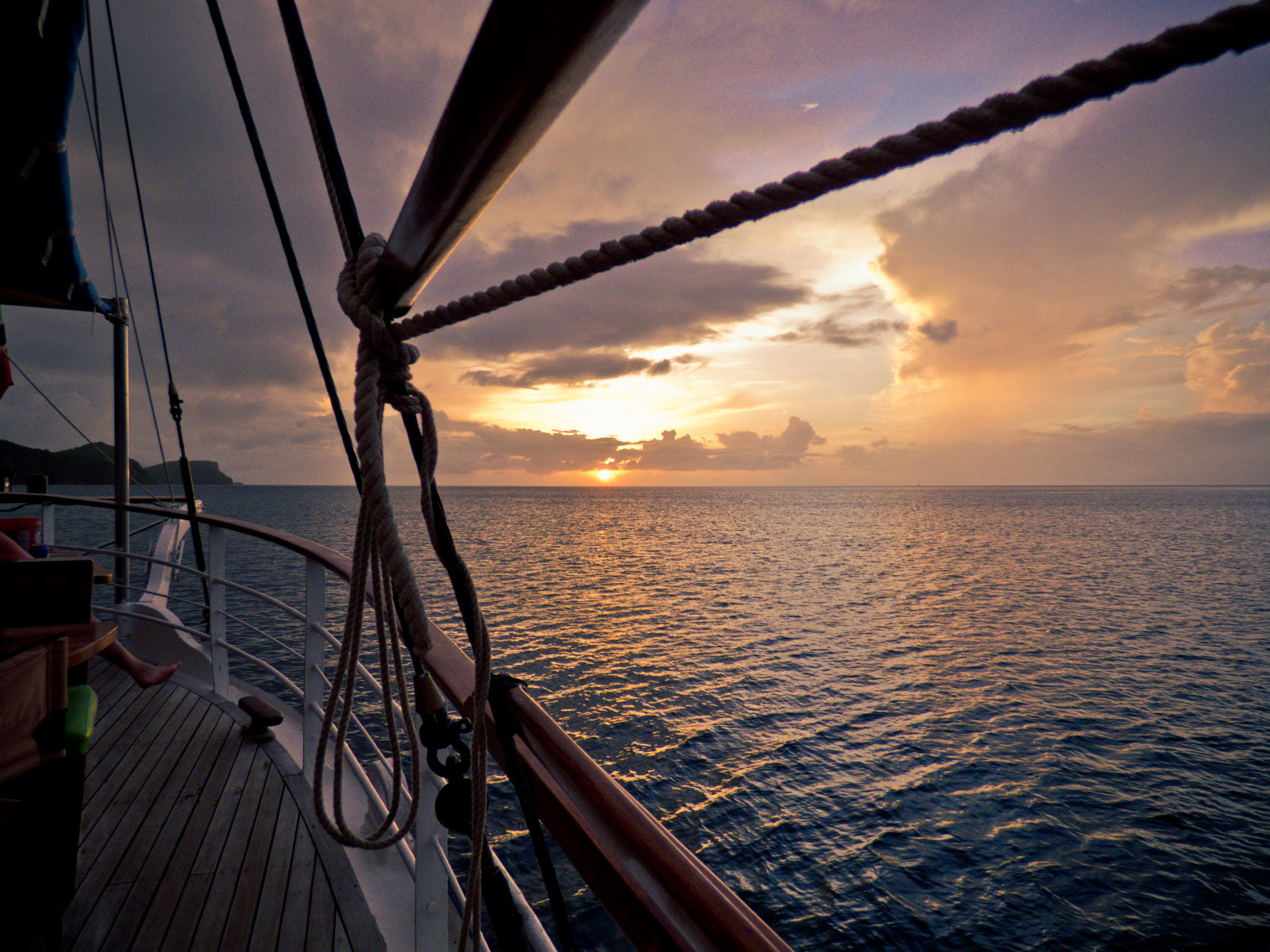 oceano, viaggio, crociera, tramonto, vacanza, barca, nave, caraibico, windjammer, Grenadine