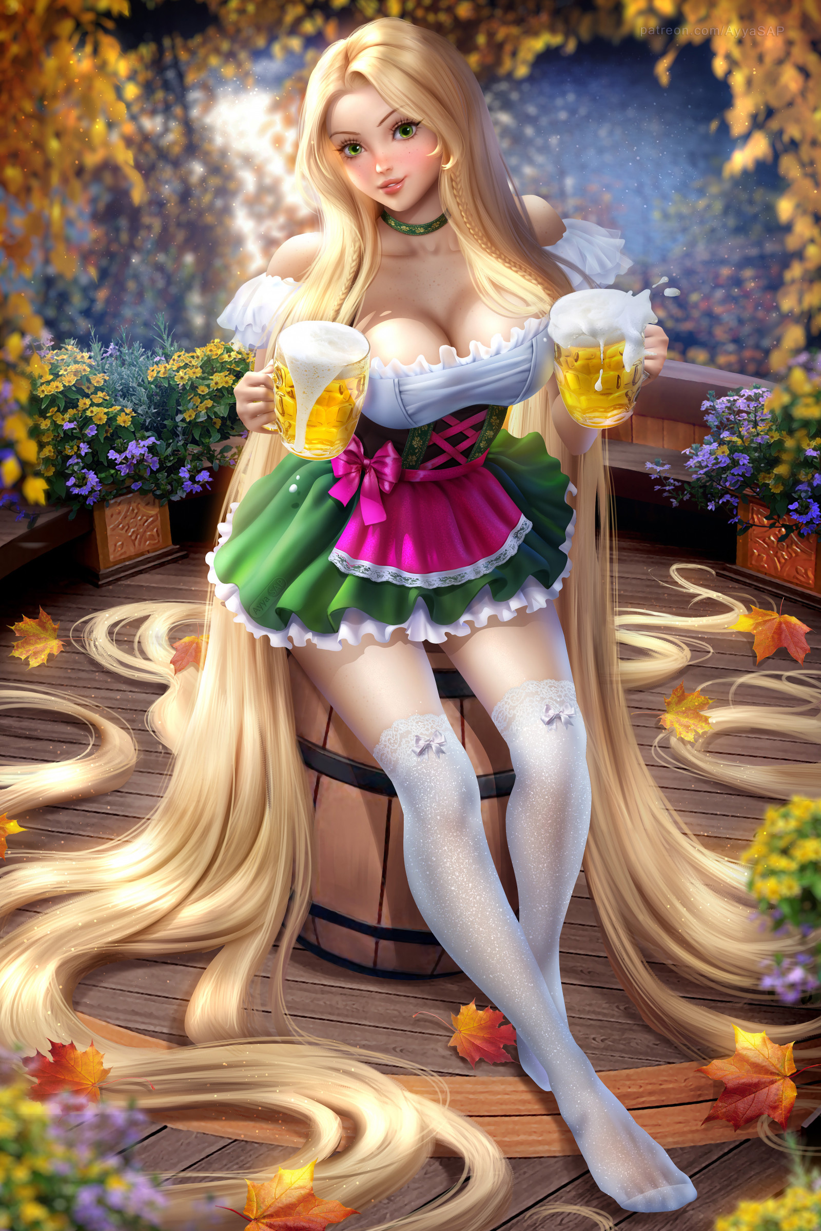 Achtergronden Rapunzel, Disney prinsessen, fictief personage, bier