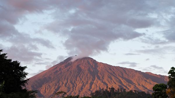 landscape,sky,sunset,nature,volcano,Africa