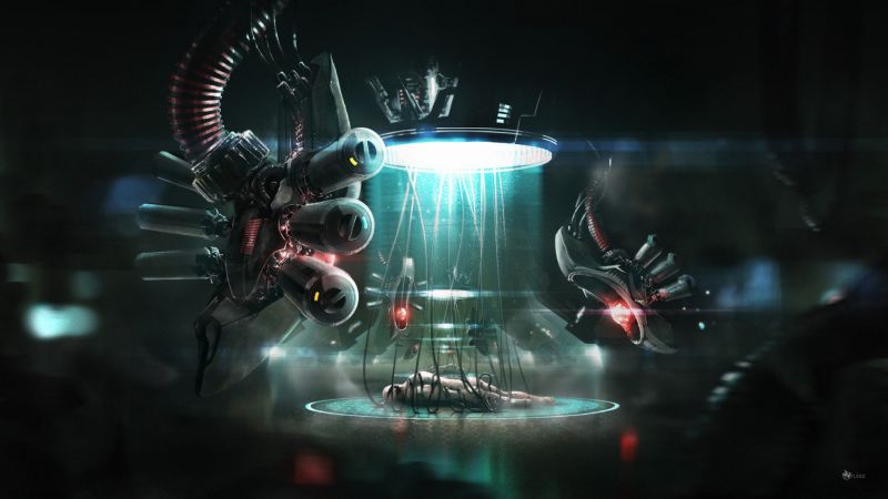 robot, futuristic, digital art, women, night, artwork robot, futuristic, digital art, women, night, artwork