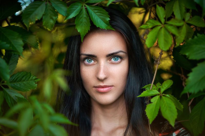 tvář, ženy, model, portrét, slunečnímu záření, les tvář, ženy, model, portrét, slunečnímu záření, les