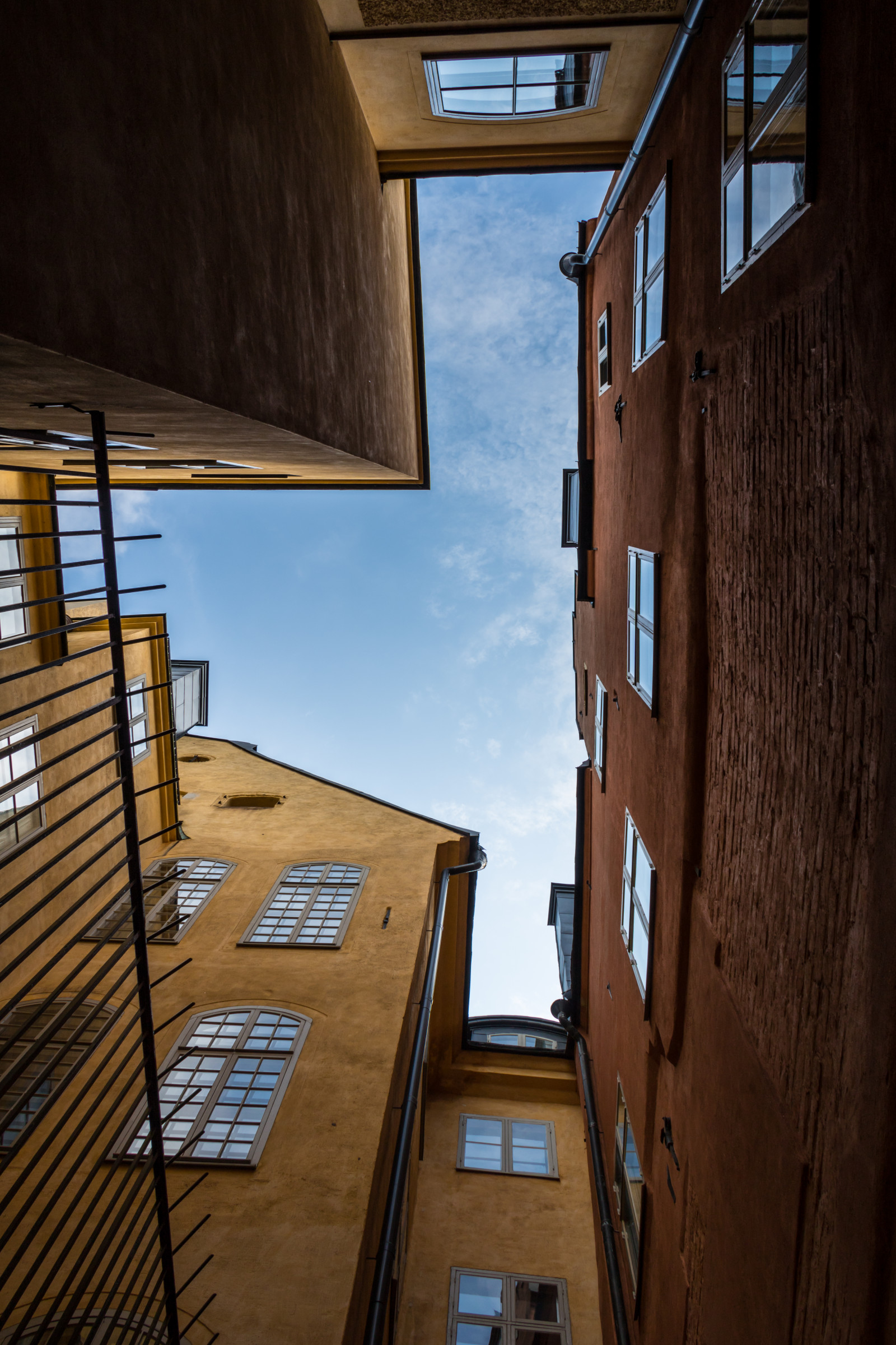 okno, architektura, dřevo, Dům, modrý, Stockholm, Vzhled interiéru, osvětlení, domů, attackfoto, gamlastan, staré Město, byt, profesionální, fasáda, urban area