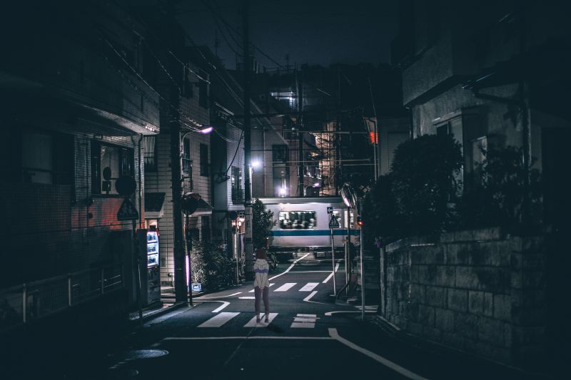 temný, Japonsko, světla, noc, ulice, 3550x2367 px temný, Japonsko, světla, noc, ulice, 3550x2367 px