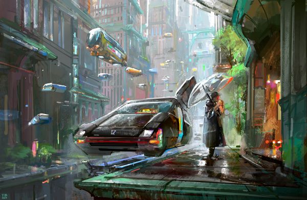digital art,artwork,illustration,city,Thomas Brissot,sketches