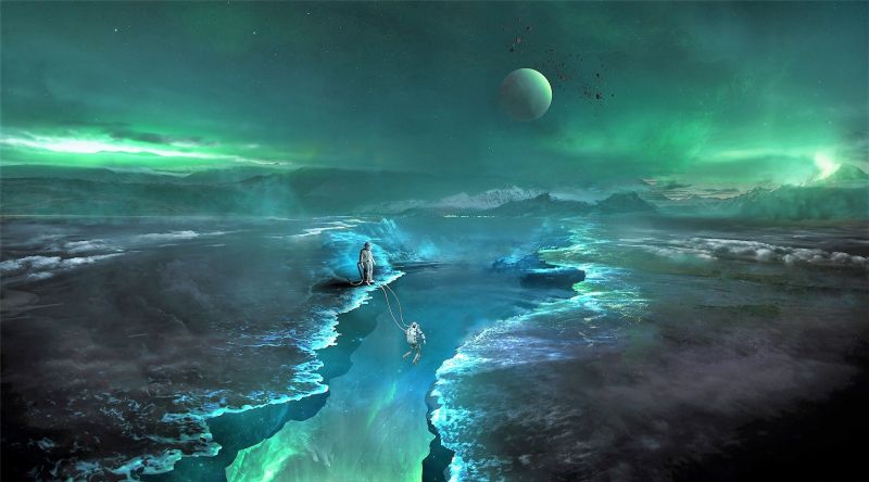 sci-fi, umělecká díla, planeta, digitální umění sci-fi, umělecká díla, planeta, digitální umění