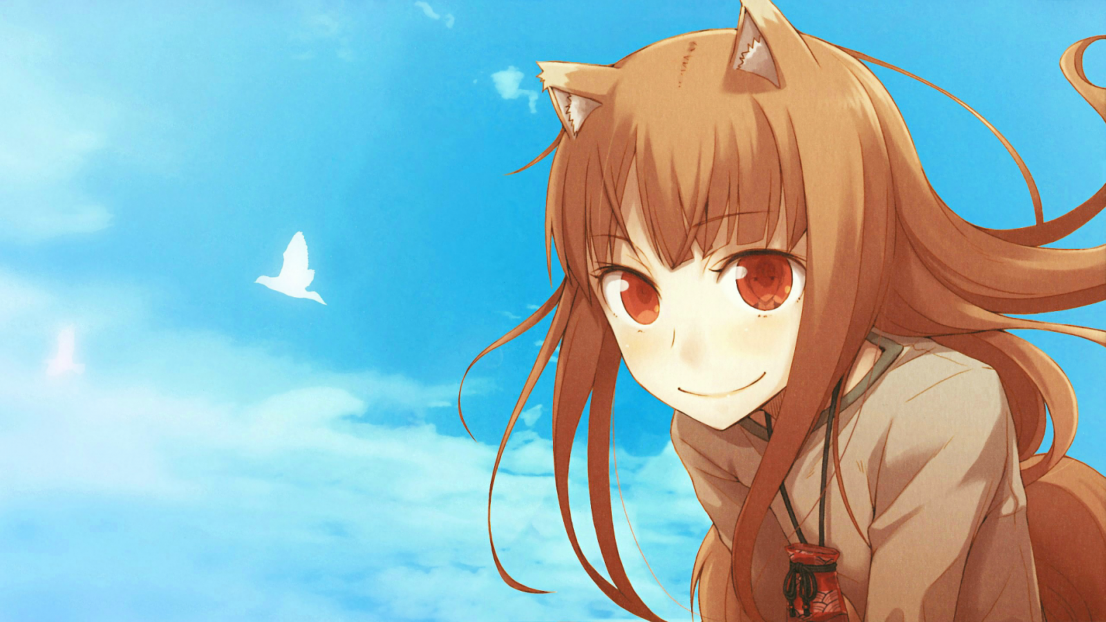 Wallpaper : illustration, anime, hair, Holo, Spice and Wolf, screenshot