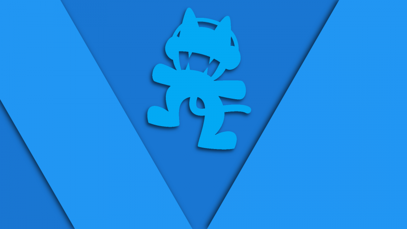 ilustrace, logo, modrý, Monstercat, čára, křídlo ilustrace, logo, modrý, Monstercat, čára, křídlo