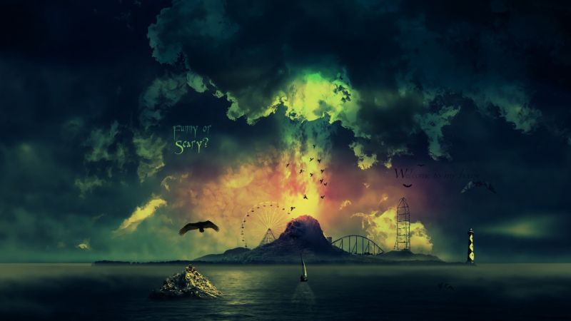 sunlight, fantasy art, night, atmosphere, thunder, Aurora sunlight, fantasy art, night, atmosphere, thunder, Aurora