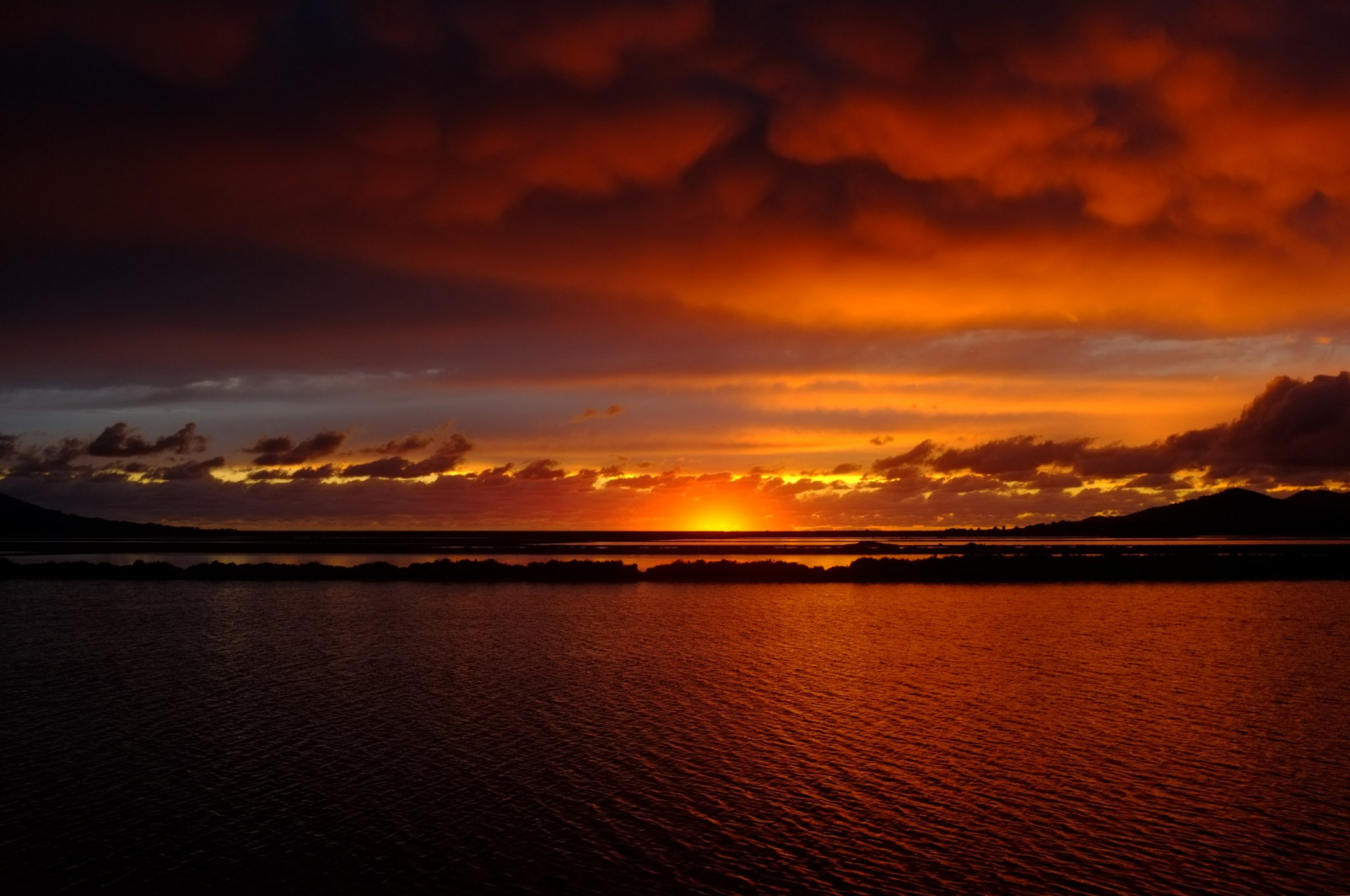 solnedgang, hav, himmel, Sky, Sol, nat, overskyet, Ibiza, parcdesessalines