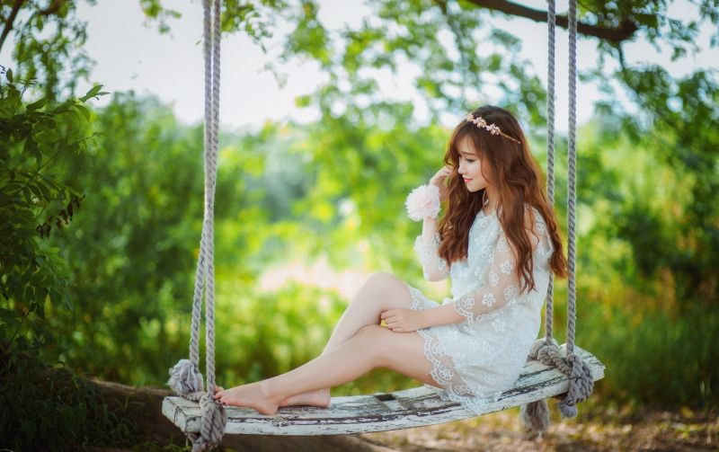 slunečnímu záření, les, ženy, model, asijský, ženy venku slunečnímu záření, les, ženy, model, asijský, ženy venku