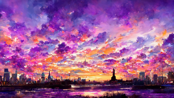 Wallpaper Sunset Purple Background 5120x2880 OneCivilization Purple Background Sunset New York City 2159101 !s1