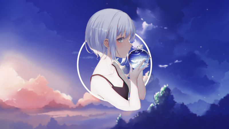 anime, anime dívky, picture in picture, nebe anime, anime dívky, picture in picture, nebe