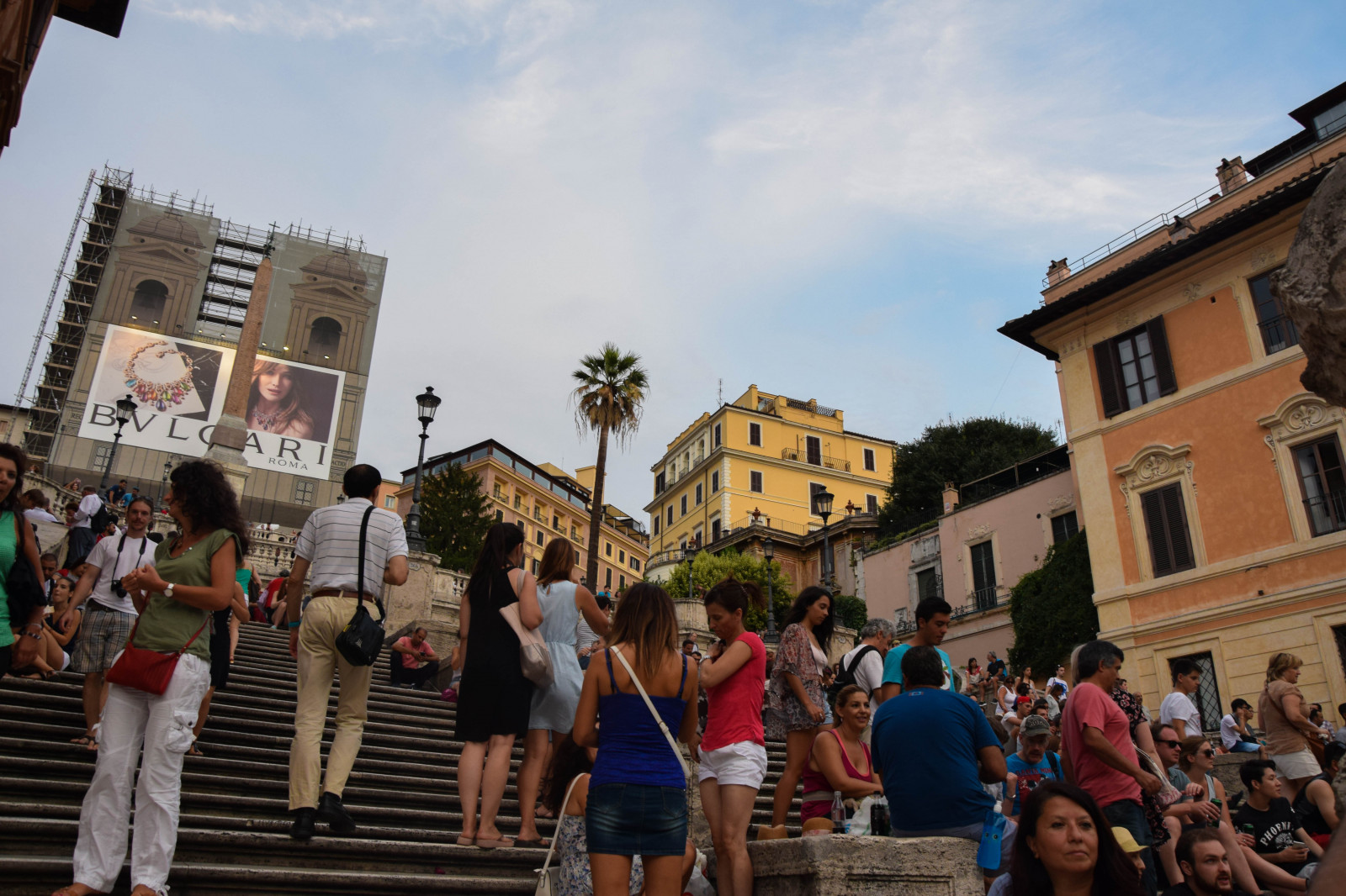 lidé, město, Itálie, architektura, starověký, letní, Evropa, Řím, festival, rom, pradávné město, roma, piazzadispagna, spanishsteps, trinitadeimonti, viadeicondotti, spanskatrappan, dav