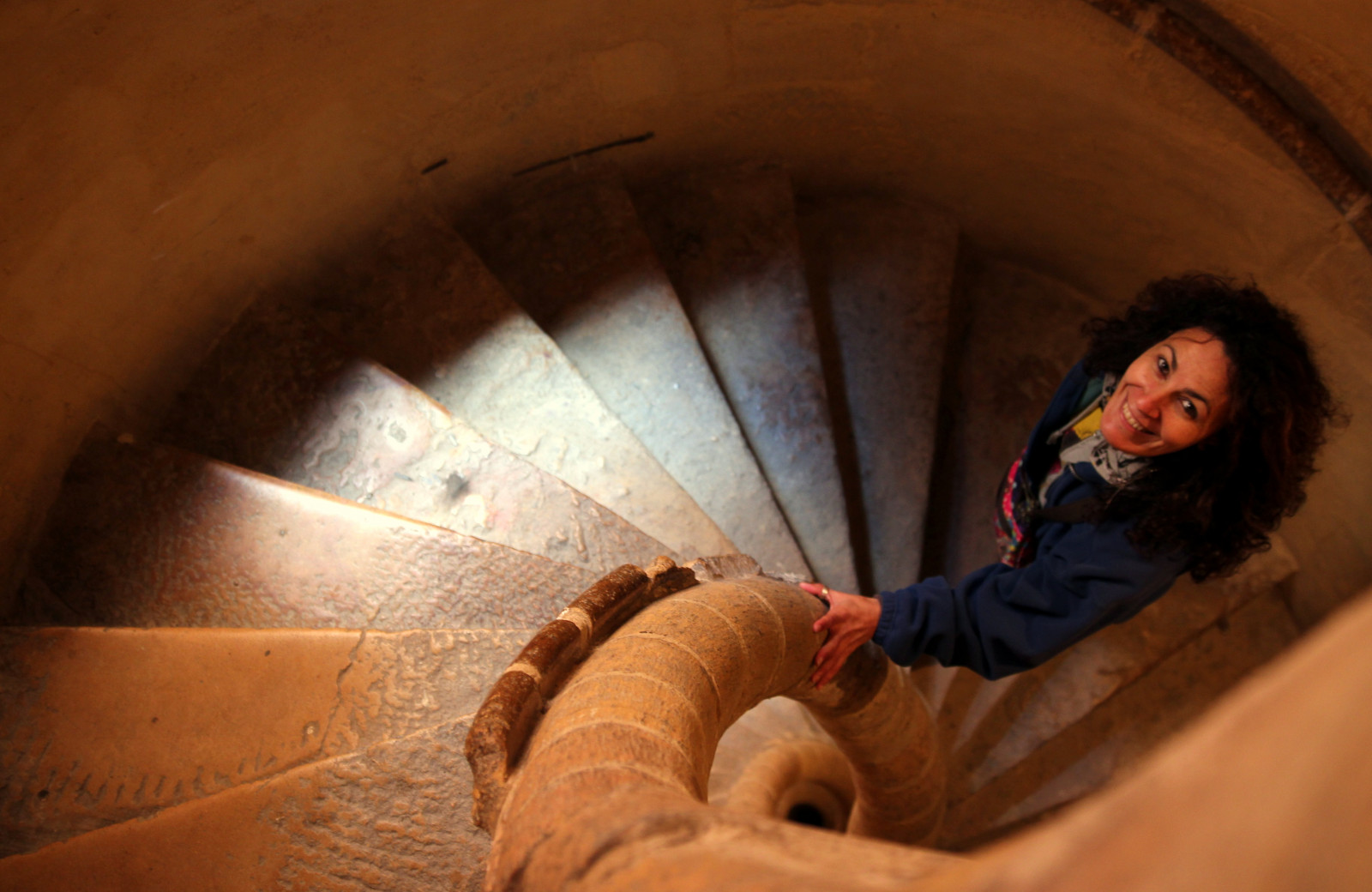 spirála, dřevo, schody, Lyon, dívka, národní geografie, portait, řezba, insolite, POTD country fr, Escaliers