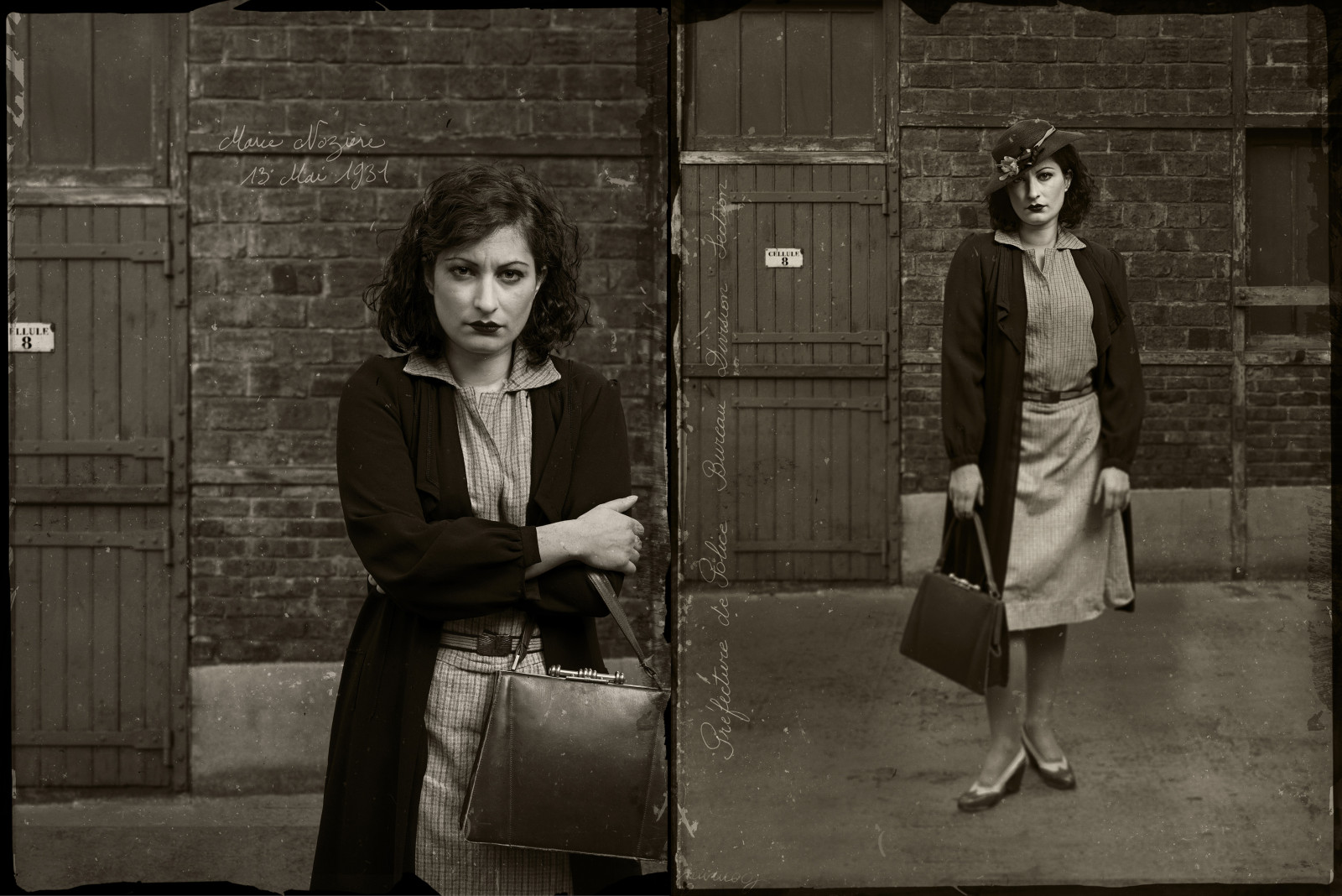 vinný, psanec, vězení, Vězeň, Vězení, Horslaloi, Voleur, Voleuse, Escroc, vinobraní, oblečení, oblečení, 30s, Mugshots, tušit, zločin, gangster, portrét, domácí výroba, Střílet, policie, Zloděj